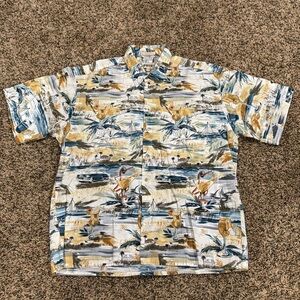 Men’s Campia Moda Short Sleeve Button Up Hawaiian Shirt - Size XL